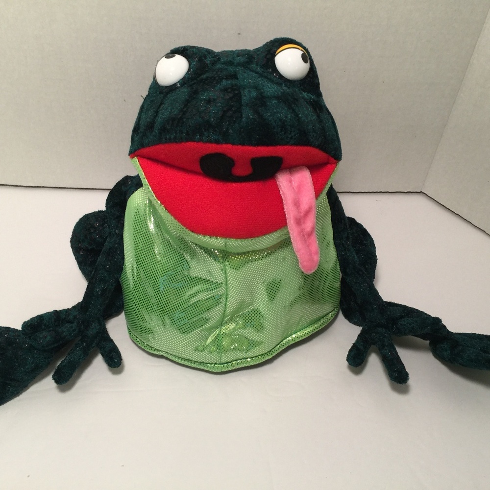 Elope frog hat in kids green os